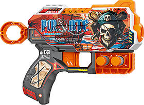 Іграшковий пістолет мех. з м'якими набоями (6 шт.) (Пірати) (20 х 13.5см)
