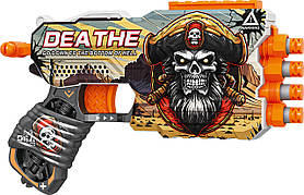 Іграшковий пістолет мех. чотириствольний з м'якими набоями (12 шт.) (Смерти) (23 х 14.5см)