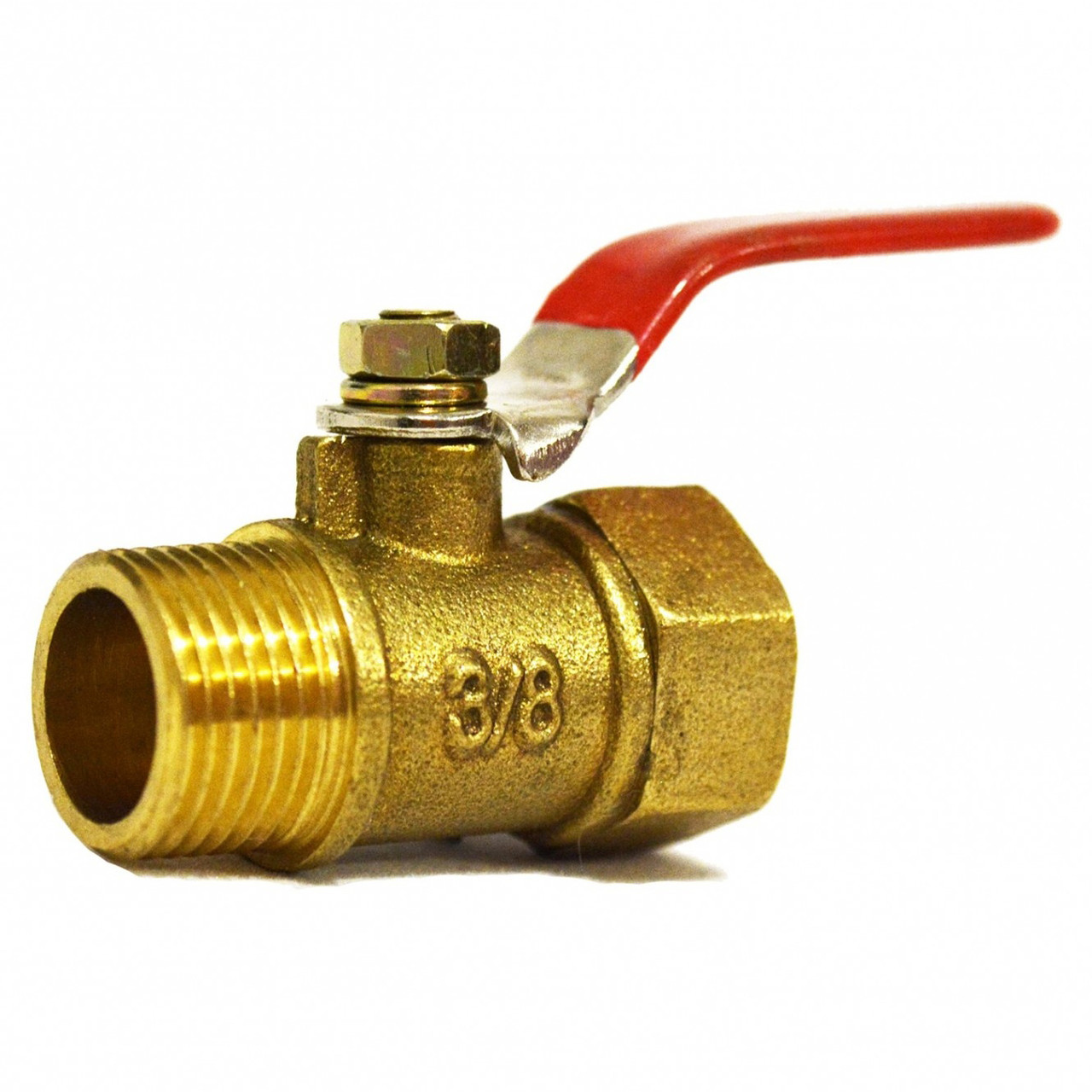 Кран шаровий Valve J.G. 3/8 дюйма внутрішнє зовнішнє різьблення латунна куля посилений, фото 1