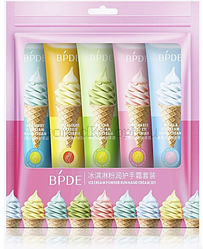 Набір кремів для рук BPDE Ice Cream – Чорниця, Мускусна диня, Матча, Полуниця, Ваніль (5*30 g)