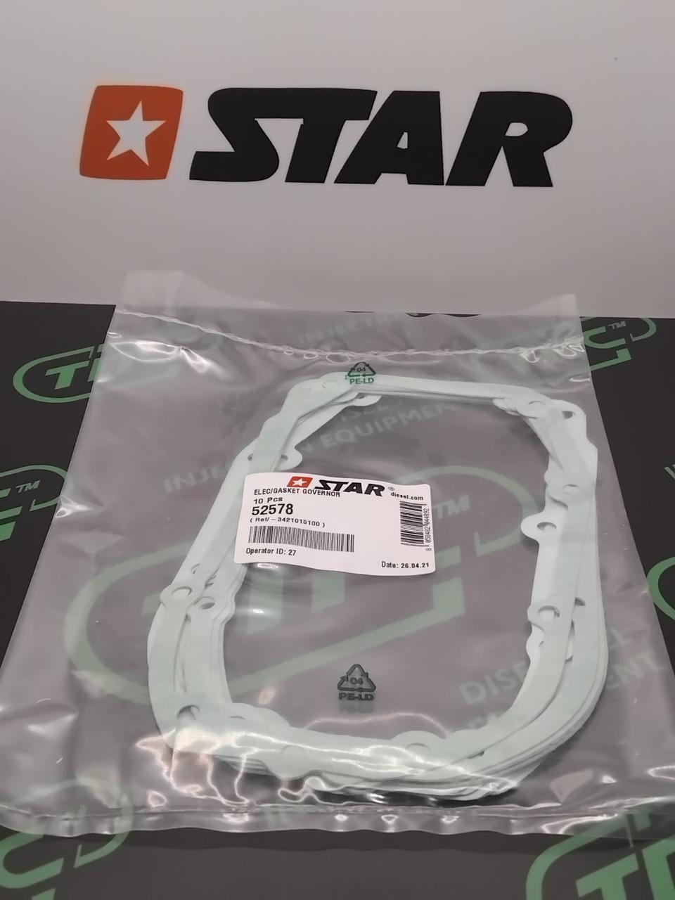 Прокладка кришки регулятора ТНВД 52578  (ан. 3421015100) STAR, фото 1