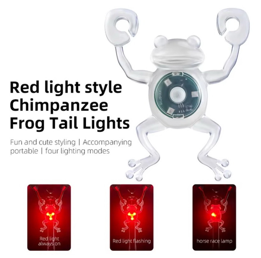Задній велосипедний ліхтар жаба FROG Red Color, Стоп, Мигалка, Вело Габарит
