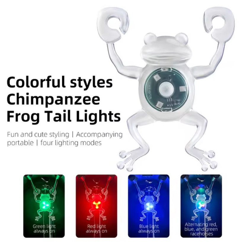 Задній велосипедний ліхтар жаба FROG Three Color, Стоп, Мигалка, Вело Габарит