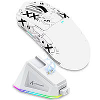 Мишка Ігрова Безпровідна Attack Shark X11 22000 DPI  PAW3311 із зарядною догстанцією RGB підсвіткою Біла