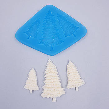 Силіконовий молд Ялинки — 3 шт.