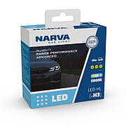 Світлодіодні LED лед лампи NARVA RPA Range Performance Advanced цоколь H3, світло 6000К, 12/24В 181828100