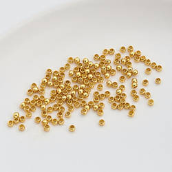 Стопери (кримпи) Намистина мідні 18К позолота 3 мм 200 шт. Золото