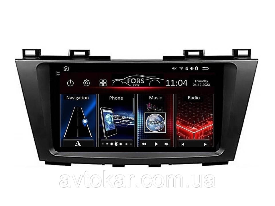 Штатна магнітола FORS.auto FS 4 MAX для Mazda 5 (4+32Gb, 9") 2011-2015