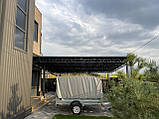 Навіс для авто/ Автомобільний навіс для паркування/Автонавіс у двір під ключ, фото 5