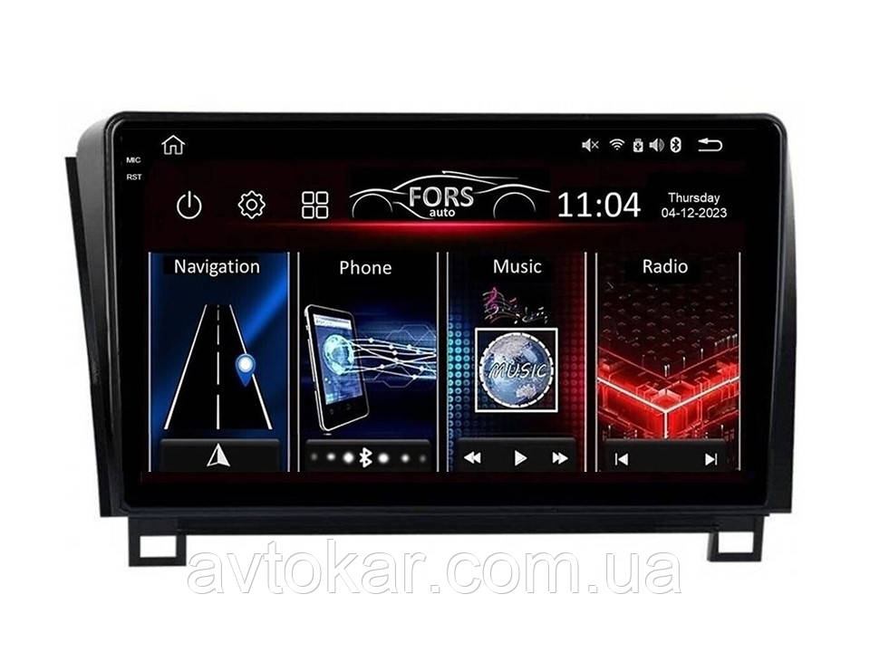 Штатна магнітола FORS.auto FS 6 MAX для Toyota Tundra 2007-2013/Sequoia 2008-2015 (6+128Gb, 10")