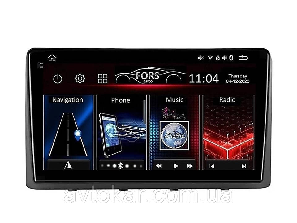 Штатна магнітола FORS.auto FS 4 PRO для Kia Carnival (4+64Gb, 9" 2014-2020