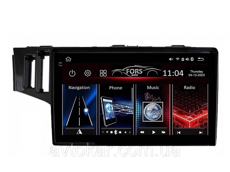 Штатна магнітола FORS.auto FS 4 PRO для Honda Fit/Jazz (4+64Gb, 10" 2013-2015