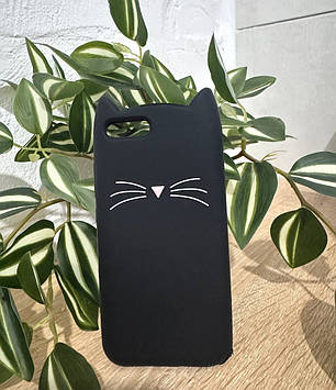 Силіконовий чохол для Xiaomi Redmi 6 - 3D Cat (Кіт з вусами), Чорний