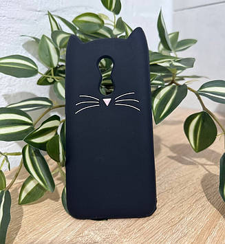 Силіконовий чохол для Xiaomi Redmi 5 Plus - 3D Cat (Кіт з вусами), Чорний