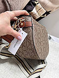Невелика жіноча сумочка на плече Ck K6071 light brown, фото 10
