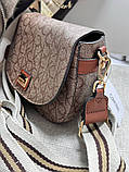 Невелика жіноча сумочка на плече Ck K6071 light brown, фото 9