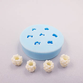 Силіконовий молд 3д Ягоди малина маленька — 7 шт.