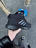 Зимові чоловічі кросівки Adidas Terrex Black чорні високі з хутром Адідас Терекс Гортекс текстильні теплі зима, фото 7