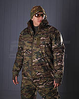 Куртка тактична зимова Хантер мультикам зелений Софтшел
