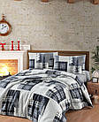 Комплект постільної білизни з фланелі євро розмір ТМ First Choice Winter Grey