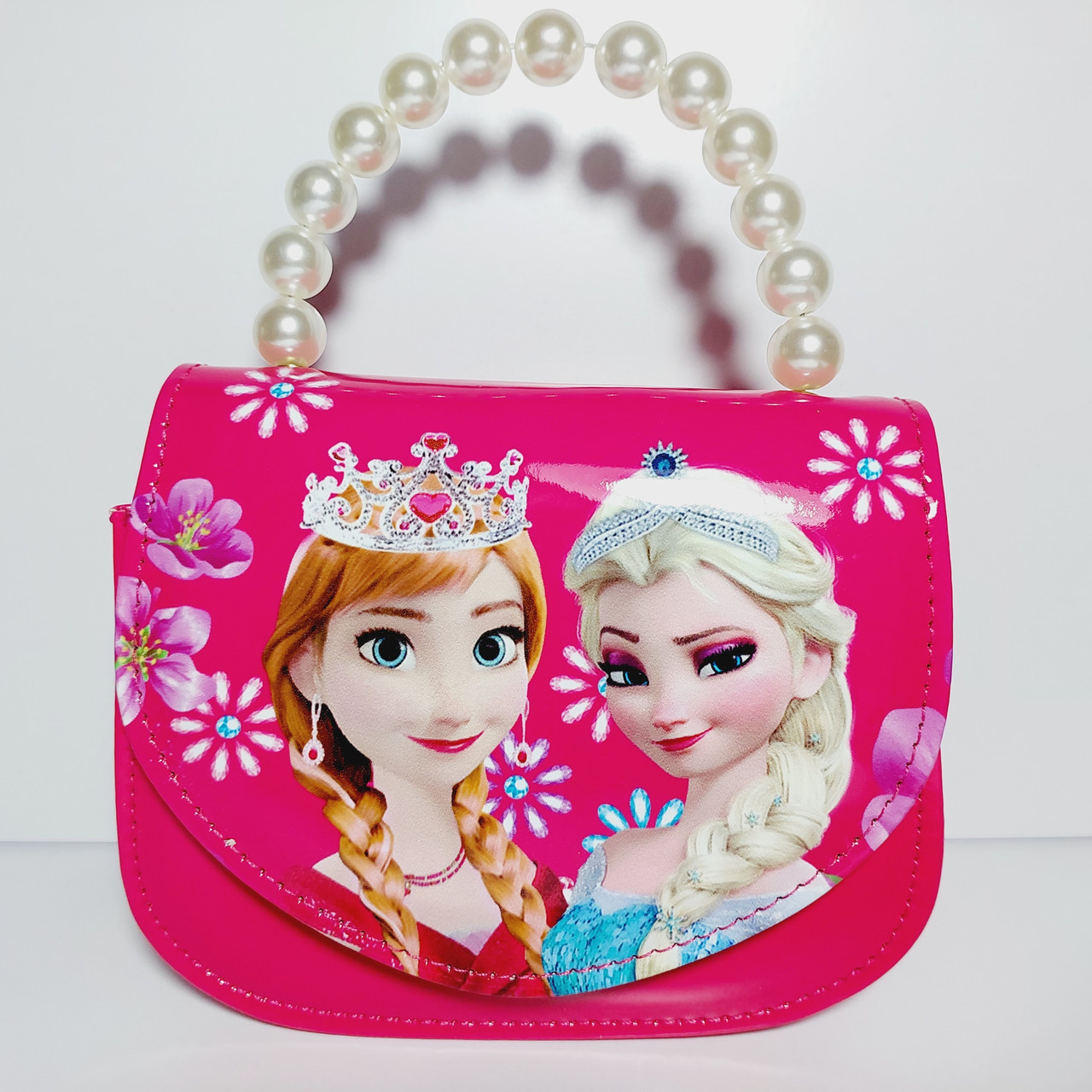 Дитяча лакова сумочка малинова Ана й Ельза 9902, фото 1