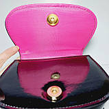 Дитяча лакова сумочка з респіратором чорна 912, фото 5