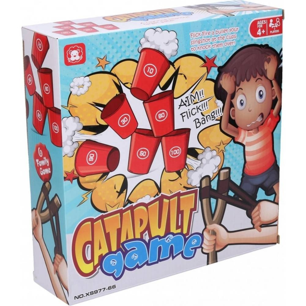 Дитяча настільна гра Catapult game (2 рогатки, склянки) XS977-66, фото 1