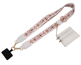 Ремінь з гаманцем для сумки або смартфону через плече 38мм Кольоровий фурнітура золото #29648