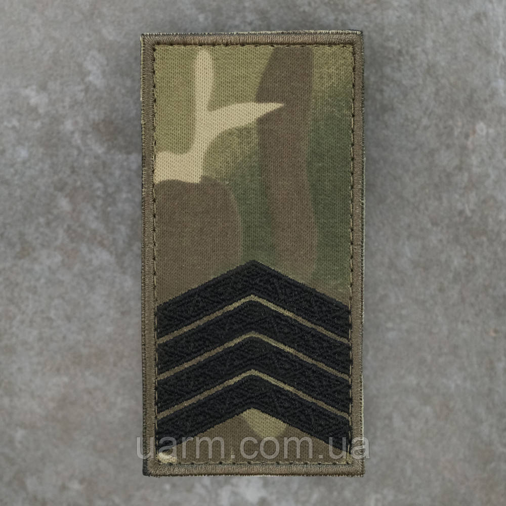 Погон старший сержант з окантовкою мультикам 10.0 х 5.0, фото 1
