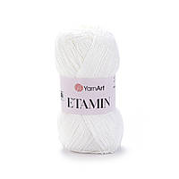 YarnArt ETAMIN (Етамін) № 421 білий (Пряжа акрилова, нитки для в'язання)