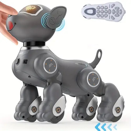 Дитяча іграшка робот собака на пульті управління для хлопчиків з керування голосом та великим набором функцій - фото 1 - id-p2441472204
