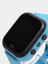 Дитячий розумний смарт-годинник з GPS Smart baby watch Q15 з камерою прослуховуванням сім-картою Блакитний, фото 4