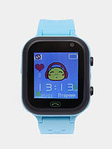 Дитячий розумний смарт-годинник з GPS Smart baby watch Q15 з камерою прослуховуванням сім-картою Блакитний, фото 3