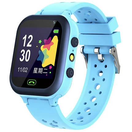 Дитячий розумний смарт-годинник з GPS Smart baby watch Q15 з камерою прослуховуванням сім-картою Блакитний, фото 1