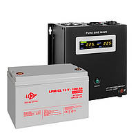 Комплект резервного живлення LogicPower ДБЖ 24V LPY-W-PSW-2000VA з 2 акумуляторами (Gel) LPM-GL 12V - 100 Ah