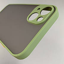 Чохол для Apple iPhone 14 Plus чохол із захистом для камери з кольоровими кнопками на айфон 14 плюс зелений tcb, фото 5