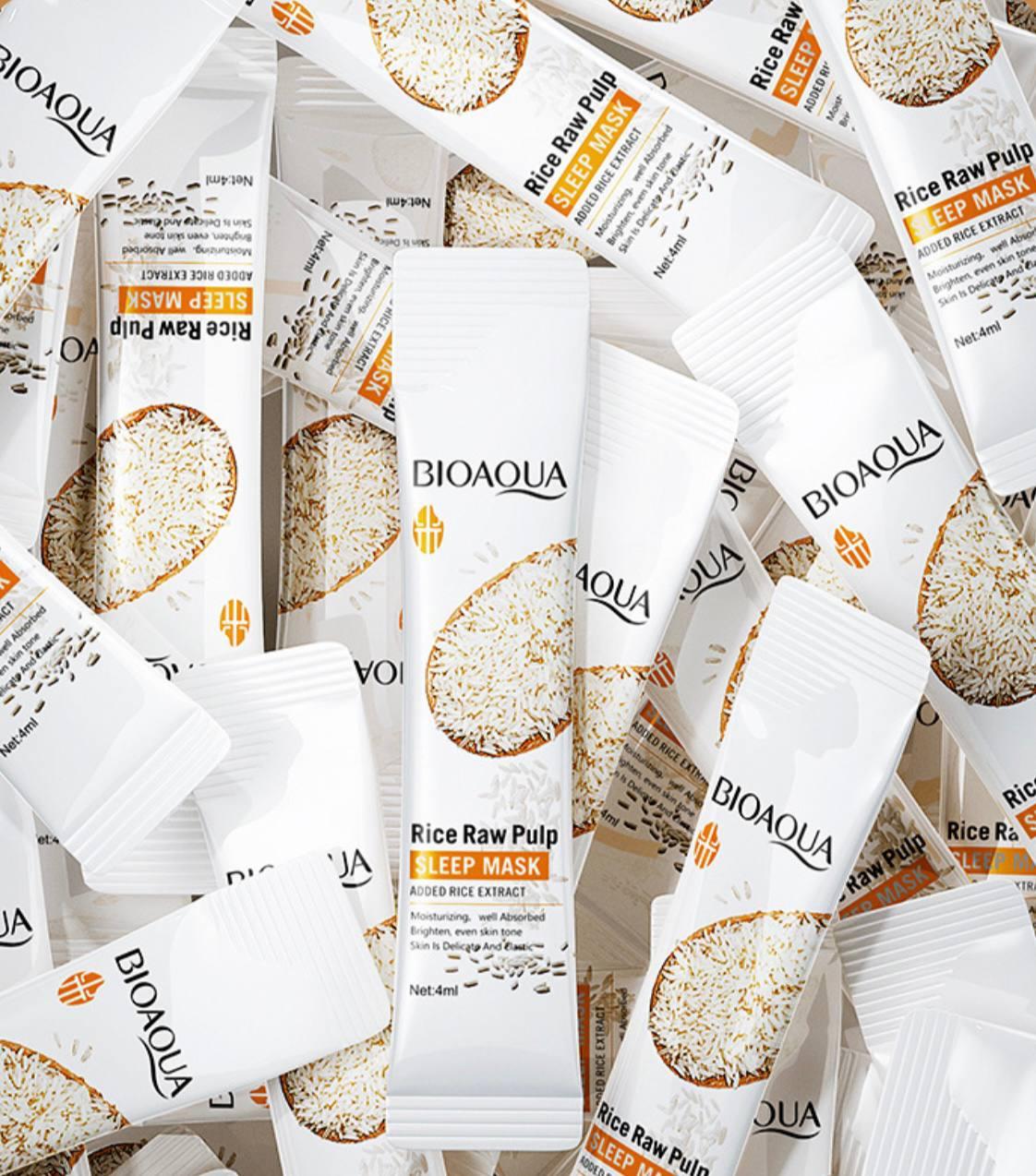 Нічна маска-стік для обличчя з екстрактом рису Bioaqua Rice Raw Pulp (4 мл)