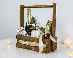 Ящик дерев’яний для подарунків Лагом коричневий