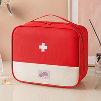 Дорожня аптечка для медикаментів MedicBag органайзер для ліків автомобільна для подорожей 24 см Червона