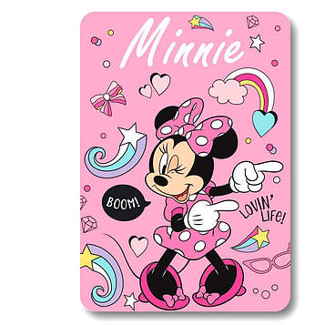 Дитячий флісовий плед Disney Мінні Маус 100х140 для дівчинки