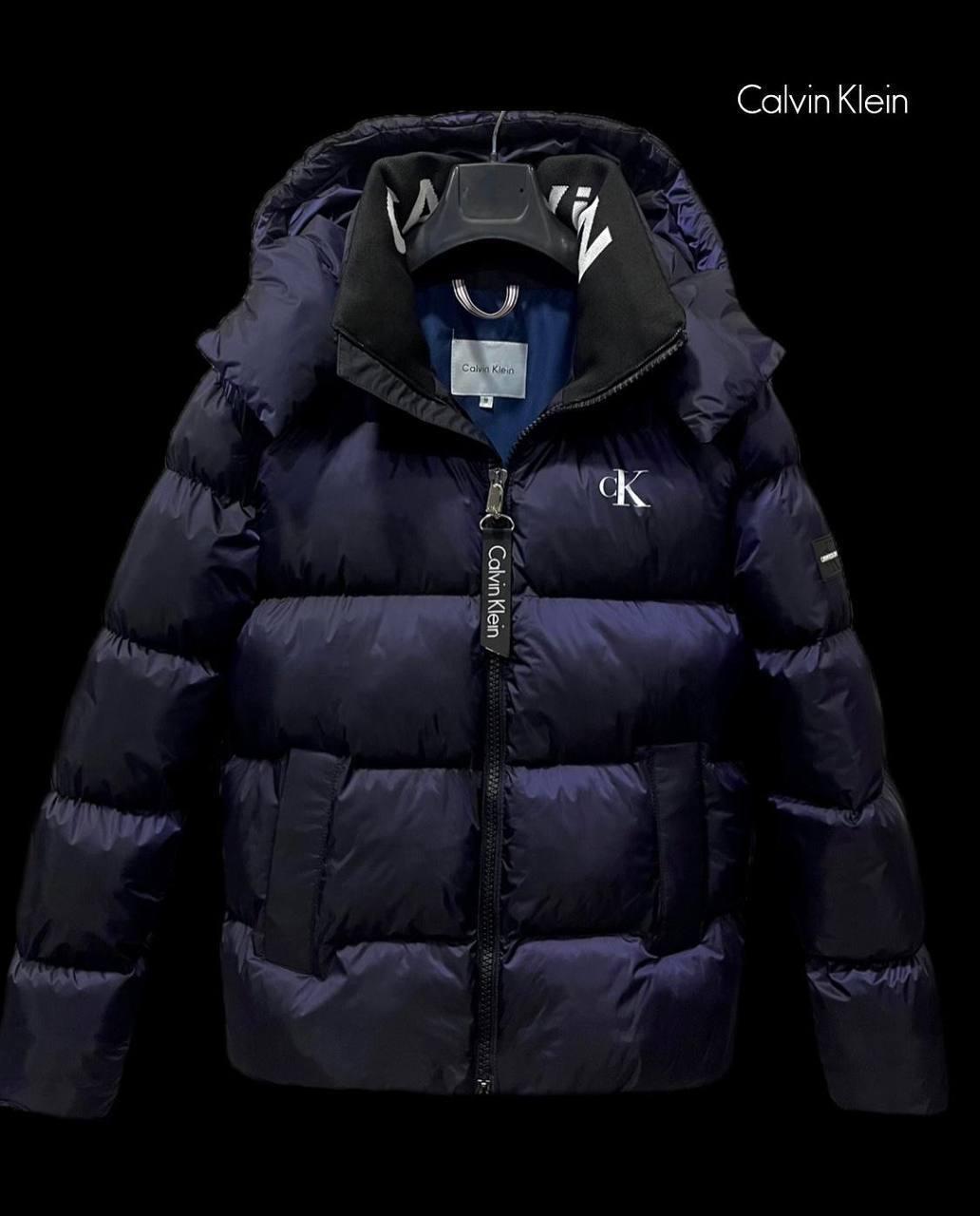 Чоловіча зимова куртка CALVIN KLEIN D12378 синя M