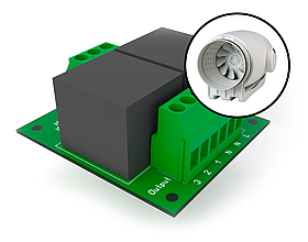 Модуль сполучення 2-х канального реле з 3-х швидкісним вентилятором