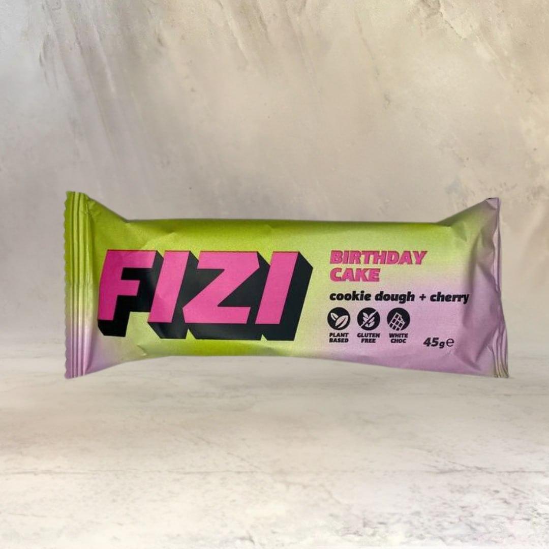 Батончик FIZI без цукру BIRTHDAY CAKE (печиво та вишня), Фізі 45 г