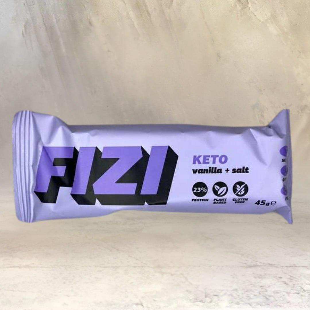 Протеїновий батончик FIZI без цукру vanilla+salt (ваніль+сіль), Фізі 45 г