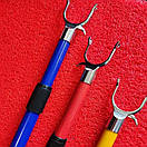 Палка Знімач 195 см для зняття Одягу Телескопічна з металевим гачком, фото 2