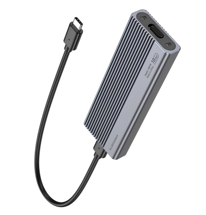 Зовнішня кишеня для SSD HOCO HB47A M. 2 Enclosure, сіра, фото 1