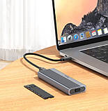 Зовнішня кишеня для SSD HOCO HB47A M. 2 Enclosure, сіра, фото 7