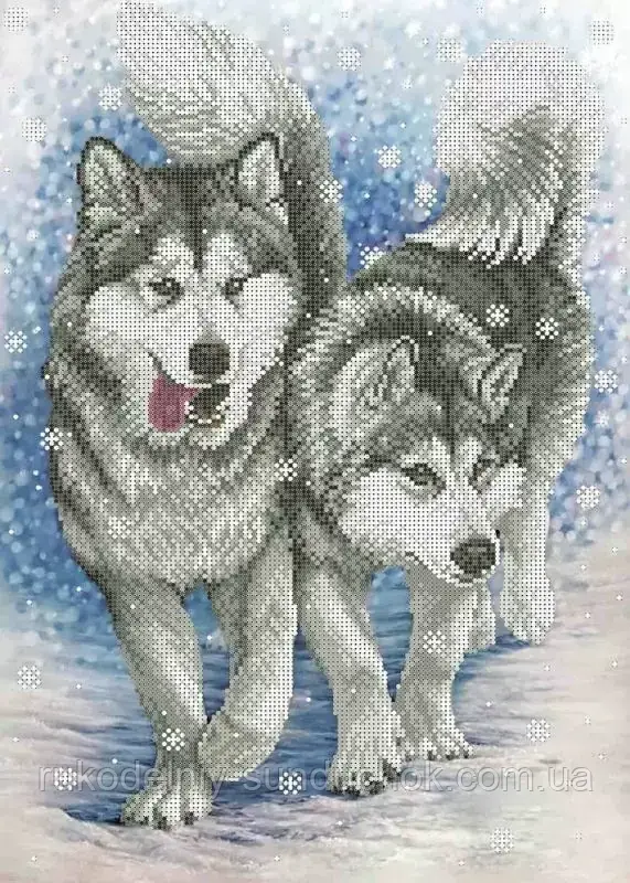 Схема для вишивання бісером ТМ Acorns Аляскінські маламути А3-К-963, фото 1