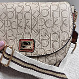 Невелика жіноча сумочка на плече Ck K6071 beige, фото 4