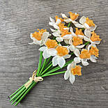Искусственные цветы Нарцисс гелевые связка 20см 15 шт, фото 3